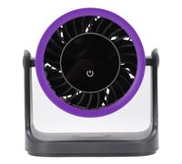 VBESTLIFE Ventilateur de Bureau Violet, Ventilateur sans Lame USB 5000 Tr/min avec écran LED, Portable Silencieux pour Chambre à Coucher, Bureau, Flux d'air Réglable à 360°, Vitesse Continue sur