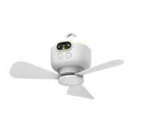 VBESTLIFE Ventilateur de Plafond alimenté par Batterie sans Fil avec Lumière