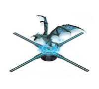 VBESTLIFE Ventilateur D'hologramme 3D, 17,7 Pouces, 4 Pales, Résolution 2000 X 1060, 530 Perles LED, avec Télécommande WiFi APP, pour écran Holographique 3D PC (Prise UE)