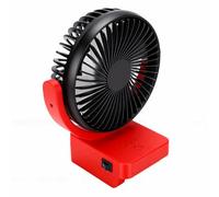 VBESTLIFE Ventilateur Portable, alimenté par Batterie sans Fil avec Moteur sans Balais pour le Camping, Ventilateur de Chantier 18 V avec Chargement USB, 3 Vitesses Réglables à 360° pour Garage,