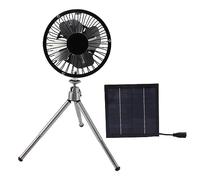 VBESTLIFE Ventilateur Solaire 20W USB Portable avec Support pour Camping