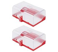 VBESTLIFE Verrouillage Transparent du Couvercle du Bouton d'arrêt d'urgence, Protecteur de Bouton Poussoir en Résine PC avec Trou de Verrouillage pour Machines Industrielles
