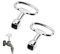 VBK Clé Triangle 2 Pièces 8mm pour Poubelle et Armoire Électrique en Inox | Clef Triangle pour Robinet et Chauffage avec Poignée Ergonomique - Résistant à la Corrosion