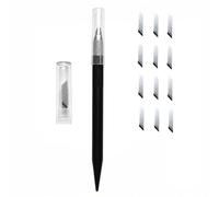 VBK Cutter de Précision avec 12 Lames, Scalpel de Découpe pour Modélisme et Bricolage, Bistouri de Précision avec Manche Ergonomique et Capuchon