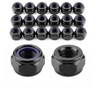 VBK Écrous M8 Nylstop Inox, Lot de 20 Écrous Autobloquants | Écrous hexagonaux avec frein nylon anti-desserrage pour boulons, tiges filetées, meubles et bricolage intérieur ou extérieur.