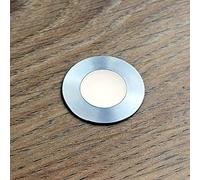 VBLED® Mini spot LED encastrable pour salle de bain, en acier inoxydable, IP67 étanche, 12 V, 0,3 W, 15 lm, blanc chaud 3000 K 1 blanc chaud.