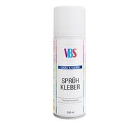 VBS Colle en spray transparente 200 ml pour verre acrylique feutrine carreaux papier photo plâtre verre bois toile céramique liège plastique cuir MDF papier pierre polystyrène textile