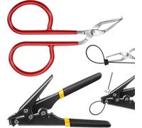 Vbsndhbde Cable Tie Tool: Tighten, Cut & Open, 1 Opener + Storage Box Kit | Built-in cutter speeds up zip-tie work; reusable opener lets you release ties quickly without damage.