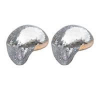 Vbsndhbde Disco Mirror Ball Indoor Decor - Melted Glass Finish, 2-Pack Set | Two-pack mirror disco ball set provides instant party ambiance with shimmering melted glass finish. Great for weddings .