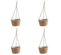 Vbsndhbde Jardinière Suspendue Macramé - Support Pots Fleurs Intérieur Chic | Ensemble de 4 pots tressés en macramé, parfait -pot et rangement polyvalent; chic dans salon, chambre, balcon.