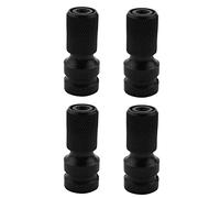 Vbsndhbde Outil d'Impact Adaptateur 1/2 Pouce vers 1/4 Hex, Ultra Compact | mais solide; transforme hoc en perceuse ou tournevis hex 1/4 sans perte de couple; ensemble 4 pièces incluses.