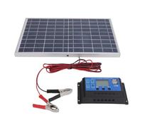 Vbsndhbde Panneau Solaire 10 W 12 V Mini Set Portable Contrôleur 30 A IP65 | Contenu du paquet: 1 panneau solaire et 1 contrôleur; les accessoires supplémentaires et autres produits ne sont pas inclus.
