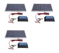 Vbsndhbde Panneau Solaire 3x10W 12V IP65 Étanche Contrôleur 30A Extérieur | Conçu pour l’extérieur, ce kit résiste à la poussière et à la pluie grâce à IP65, et assure une charge fiable 12V.