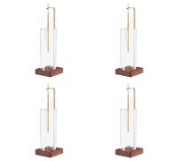 Vbsndhbde Porte-Encens pour Bâtons - Anti-Cendres Volantes, Collecteur. | Base en noyer et cendrier en verre avec collecteur amovible, empêche les cendres de voler et protège la .