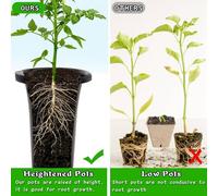Vbsndhbde Pots de pépinière de Plantes Profonds - Drainage Efficace | Matériau plastique premium pour une épaisseur robuste, durée longue et réutilisation répétée, choix éco-responsable.