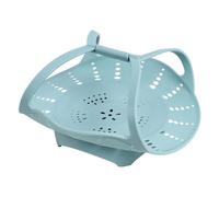 Vbvbip Panier vapeur en silicone pliable pour légumes - Compatible avec pot instantané, réutilisable, antiadhésif, sans BPA, bleu