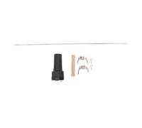 VBXCMLDPO Kit de rôtisserie, Moteur électrique Automatique alimenté par Batterie pour Barbecue et Camping, rôtissoire portative sans Fil avec Structure en Fer chromé et Bois, pouvant