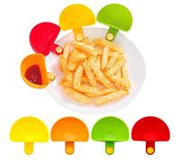 VBXPOU Bols à Tapas et Sauces 4PCS Bol à Snack Clipsable Bols en Plastique Bols à Fruits pour Porte-sauce Service à Trempette
