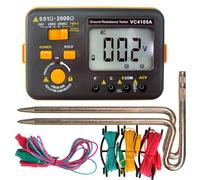 VC4105A Testeur de résistance à la terre numérique, mesure de résistance de mise à la terre de 20/200/2000Ω, mesure de tension CA de 750V, affichage LCD rétroéclairé, maintien des données