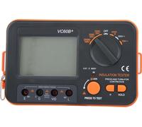 VC60B+ Mégohmmètre Court-circuit Réinitialisation automatique Millohmmètre Petit testeur portable de résistance d'isolation avec fonction d'alarme sonore