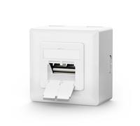 VCELINK Prise Réseau Cat6A FTP Blindée, 2 Ports RJ45, Blanc, Lot de 1 | 2 ports rj45, montage mural saillie ou encastré, compatible câble ethernet installation, support poe pour réseau domestique