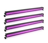 VCHICS Éclairage LED RGB, Lot de 4 barres lumineuses LED 80 W 336 SMD RGBW 7000 lm for éclairage extérieur scène, idéal for une fête, cour, un jardin ou bâtiment