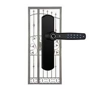 VChics Serrure de porte intelligente, Verrouillage de porte intelligent double empreinte digitale et mot passe verrouillage Bluetooth Appliquer Poignée for la métallique creuse en fer forgé d22(4585)