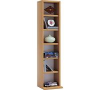 VCM Bois CD DVD Stand Rangement Étagère sur pied Bibliothèque Deko Étagère Elementa Bois CD DVD Stand Rangement Étagère sur pied Bibliothèque Deko Étagère Elementa Brun