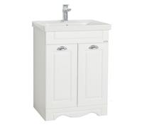 VCM 2 pcs. lavabo largeur 60 cm meubles de salle de bain ensemble lavabo Landhaus Casalo L 2 pcs. lavabo largeur 60 cm meubles de salle de bain ensemble lavabo Landhaus Casalo L Blanc
