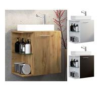 VCM 2-pièces ensemble de meubles de salle de bain WC invités salle de bains lavabo petit étroit Hausa 2-pièces ensemble de meubles de salle de bain WC invités salle de bains lavabo petit étroit Hausa