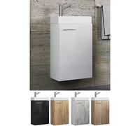 VCM 2-pièces ensemble de meubles de salle de bain WC invités salle de bains lavabo petit étroit Slito 2-pièces ensemble de meubles de salle de bain WC invités salle de bains lavabo petit étroit Slito 