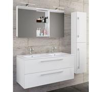 Vcm 4-Pièces Double Lavabo 2 Lavabos Ensemble De Meubles De Salle De Bains Lavabo Budasi Sc 4-Pièces Double Lavabo 2 Lavabos Ensemble De Meubles De Salle De Bains Lavabo Budasi Sc
