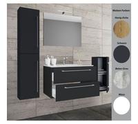 Vcm 5-Pièces Lavabo Meuble De Salle De Bains Ensemble Lavabo Badinos Tiroir Miroir 5-Pièces Lavabo Meuble De Salle De Bains Ensemble Lavabo Badinos Tiroir Miroir