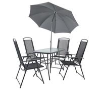 Ensemble salon de jardin 5 pièces | groupe de salle à manger de groupe de sièges | 1xtable, 4x chaises | dimensions de table env. H. 70 x W. 110 x D. 55 cm | Hochlehner Set 110