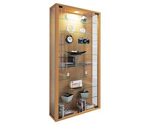 VCM 906122 Lumo Maxi Vitrine Indépendante Bois Beige 118 x 59 x 18 cm