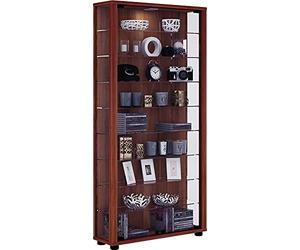 VCM 906124 Lumo Maxi Vitrine Indépendante Bois Marron 118 x 59 x 18 cm