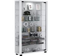 VCM 906133 Lumo Mini Vitrine Indépendante Bois Blanc 90 x 59 x 18 cm