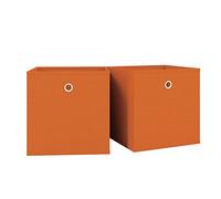 VCM Lot de 2 boîtes pliantes Boîte pliante en tissu Boîte pliante Boîte à étagères Rangement Boxas Lot de 2 boîtes pliantes Boîte pliante en tissu Boîte pliante Boîte à étagères Rangement Boxas Orange