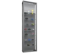 VCM 911776 Stano Vitrine sans Éclairage LED Bois/Verre Argent 115 x 33 x 18 cm