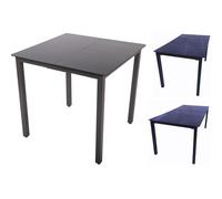 Table de jardin en verre et aluminium | Table à manger | ca. H. 73 x W. 140 x D. 80 cm | Anthracite | Table de balcon Meubles de jardin