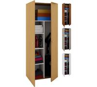 VCM Armoire à balais Aspirateur Armoire de nettoyage Armoire multi-usages Armoire de ménage Vandol Armoire à balais Aspirateur Armoire de nettoyage Armoire multi-usages Armoire de ménage Vandol Brun