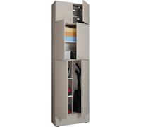 VCM Armoire à balais en bois Aspirateur Armoire de nettoyage Armoire de ménage Tiroir Lona SA Armoire à balais en bois Aspirateur Armoire de nettoyage Armoire de ménage Tiroir Lona SA Gris