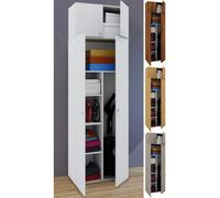 VCM Armoire à balais en bois Aspirateur Armoire de nettoyage Armoire de ménage Tiroir Vandol SA Armoire à balais en bois Aspirateur Armoire de nettoyage Armoire de ménage Tiroir Vandol SA Brun