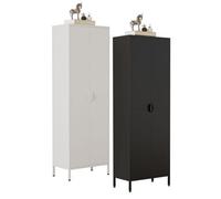 Armoire de bureau avec 4 compartiments | Bibliothèque | Armoire en métal | Dimensions env. H. 180 x W. 60 x D. 35 cm - Flokas XL