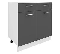 VCM Armoire de Cuisine - Dimensions : Environ 82 x 80 x 46 cm (H x l x P) - Meuble Bas avec tiroir - Meuble de Cuisine - Esilo
