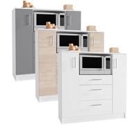 VCM Armoire de cuisine Tiroir Meuble bas Cuisine Meuble de cuisine Micro-ondes Esilo Armoire de cuisine Tiroir Meuble bas Cuisine Meuble de cuisine Micro-ondes Esilo Blanc