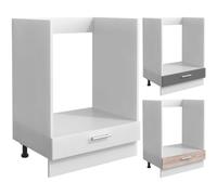 VCM Armoire de four Largeur 60 cm Armoire de four Armoire de four Esilo Compartiment supplémentaire Clapet Blanc