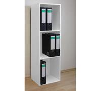 VCM Bois Bureau Stand Étagère Livres Classeurs Étagère à dossiers Étagère à livres Offas 3f Bois Bureau Stand Étagère Livres Classeurs Étagère à dossiers Étagère à livres Offas 3f Blanc