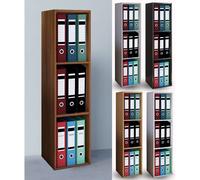 VCM Bois Bureau Stand Étagère Livres Classeurs Étagère à dossiers Étagère à livres Offas 3f Bois Bureau Stand Étagère Livres Classeurs Étagère à dossiers Étagère à livres Offas 3f Gris