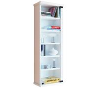 VCM bois CD DVD étagère murale étagère suspendue armoire murale vitrine Loposa porte vitrée bois CD DVD étagère murale étagère suspendue armoire murale vitrine Loposa porte vitrée Blanc